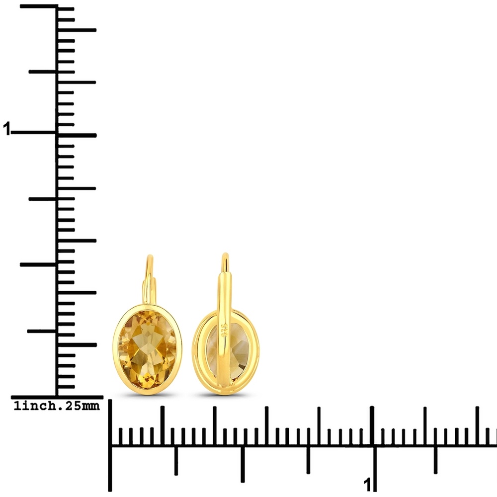 Rafaela Donata Boucles doreilles Argent sterling Citrine en Or jaune Bijoux