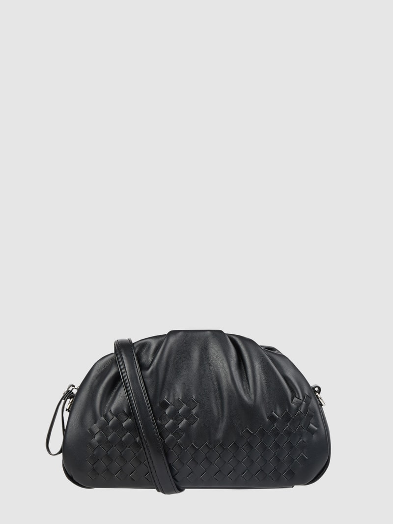 Crossbody Bag in Leder-Optik in schwarz