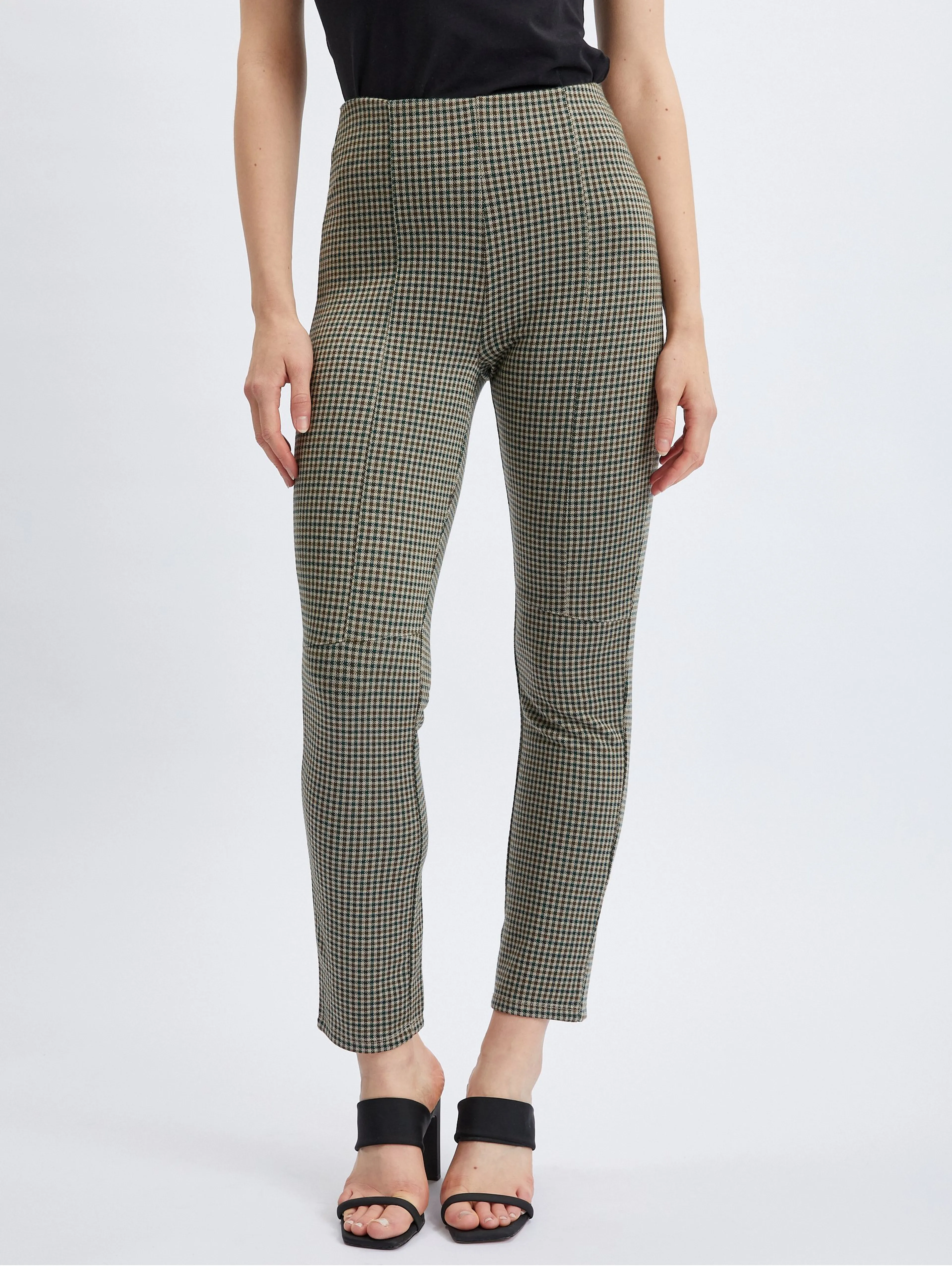 Grün karierte Damenhose ORSAY