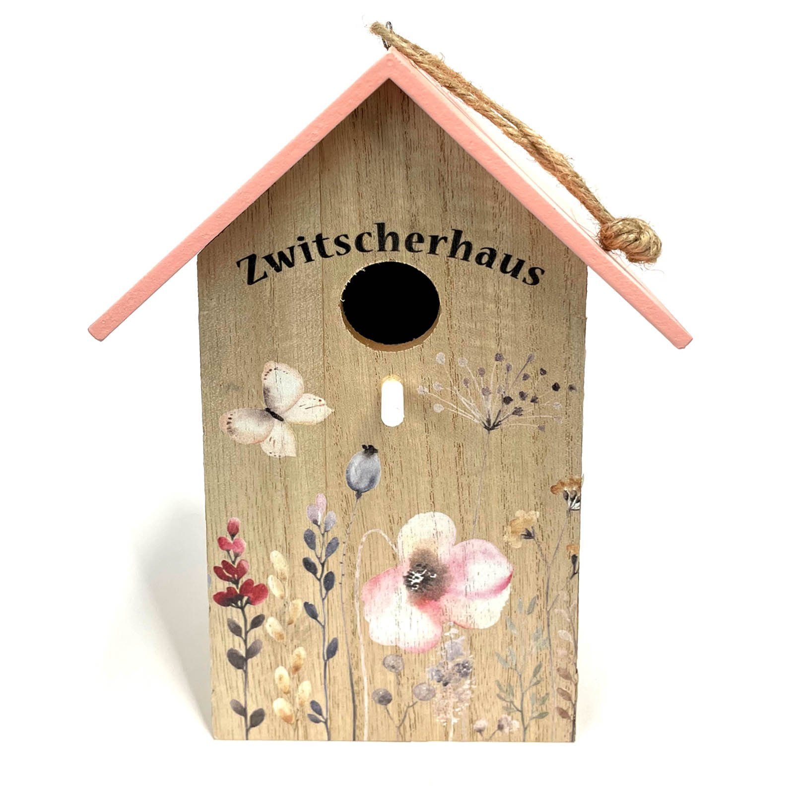 HAC24 Vogelhaus 2er Set Holz Vogelhäuschen Nisthilfe für Meisen Wildvogelhaus, 22 x 12 x 15,5 cm