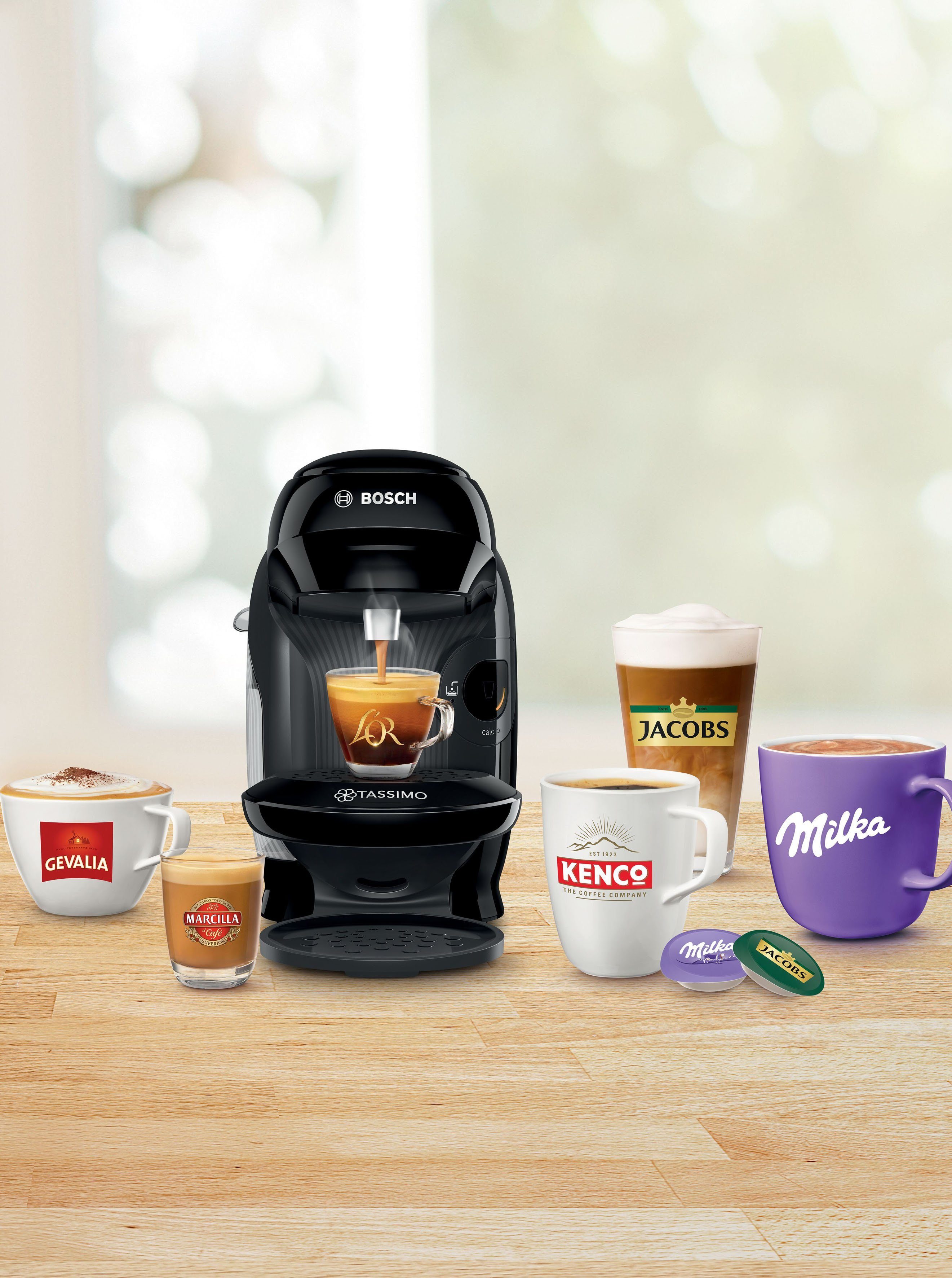 TASSIMO Kapselmaschine STYLE TAS1102, 1400 W, vollautomatisch, geeignet für alle Tassen, platzsparend