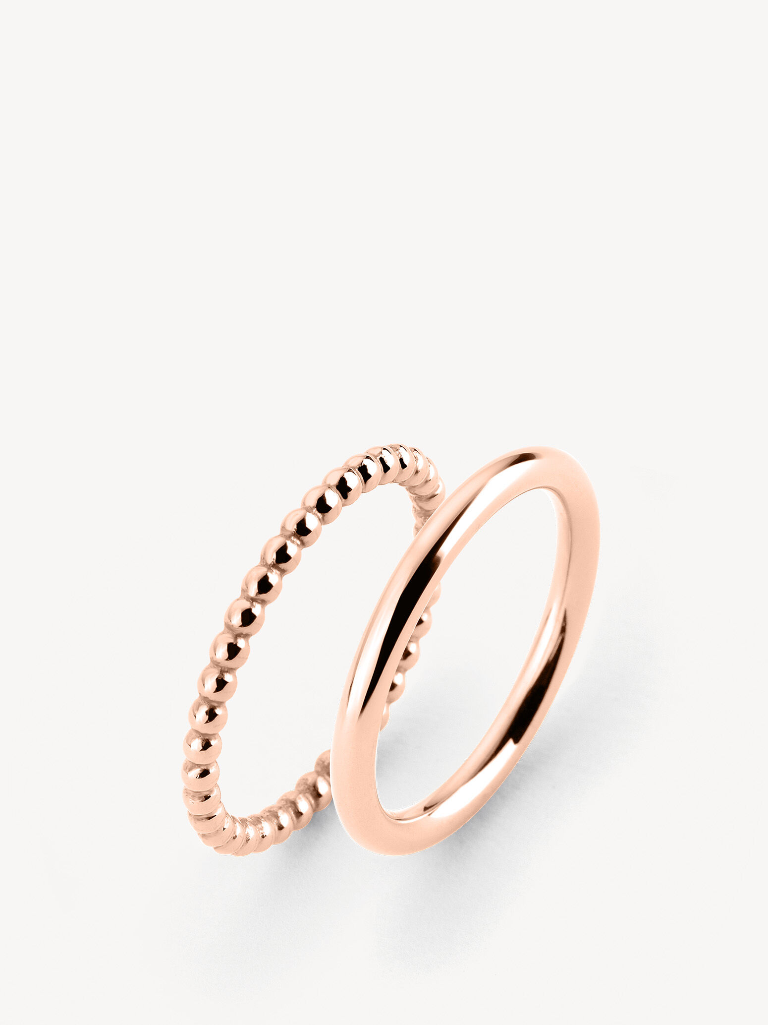 Ensemble de bagues - or rose