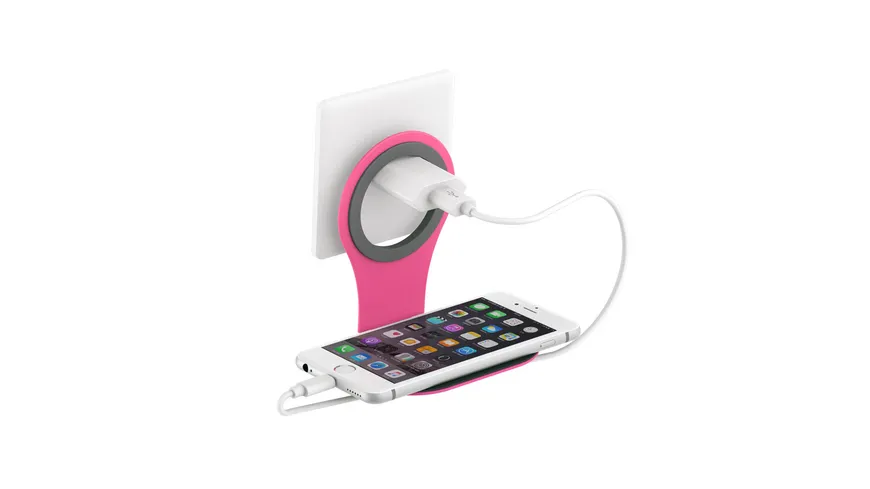 Xlayer Halterung Colour Line Steckdosenhalterung Pink
