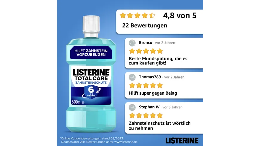Listerine Mundspülung Total Care Zahnstein-Schutz 500 ml