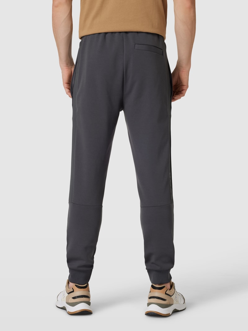 Sweatpants mit Label-Print Modell 'Hadiko' in graphit