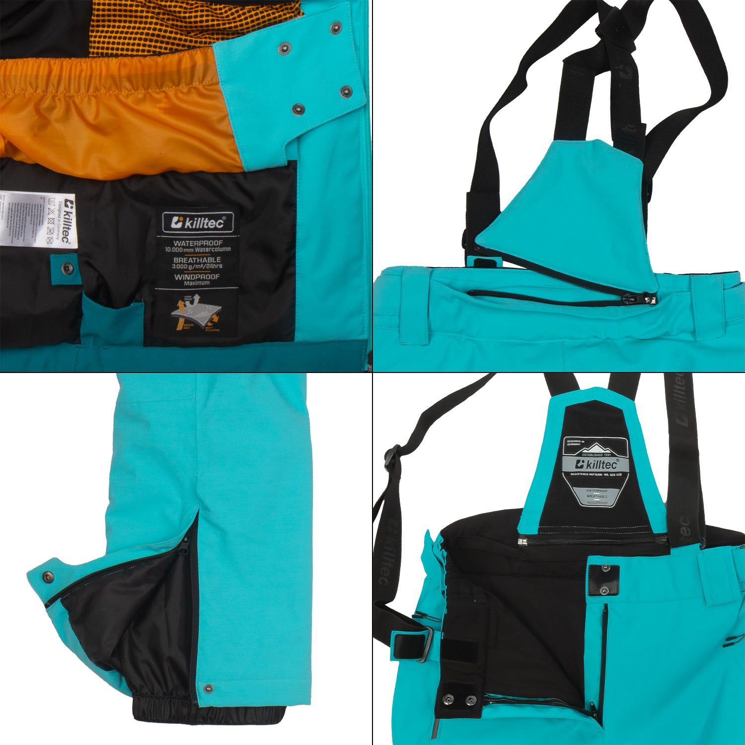 Killtec Skianzug Mädchen Kinder Skijacke + Skihose (Türkis, Gr. 128)