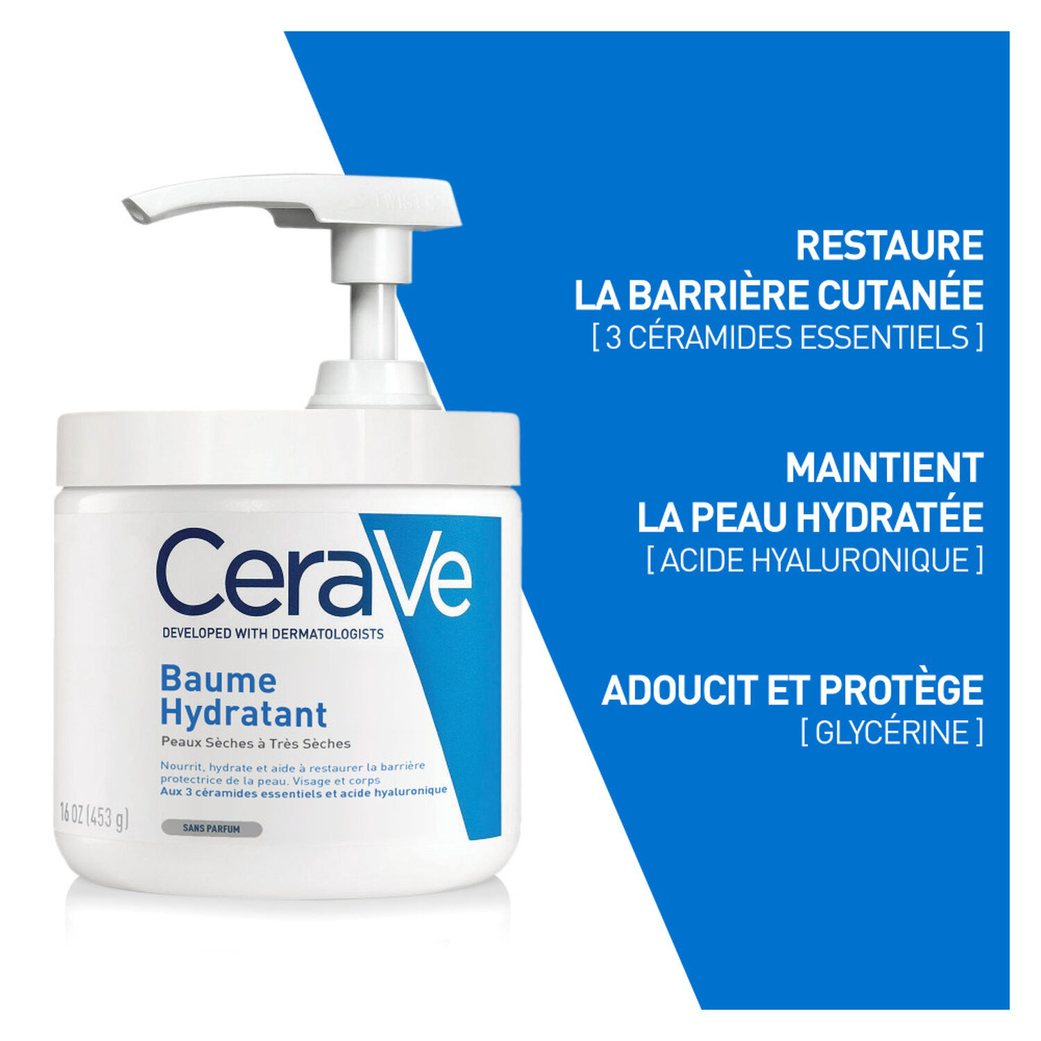 Cerave Baume Hydratant Peaux Sèches à Très Sèches 454 ml