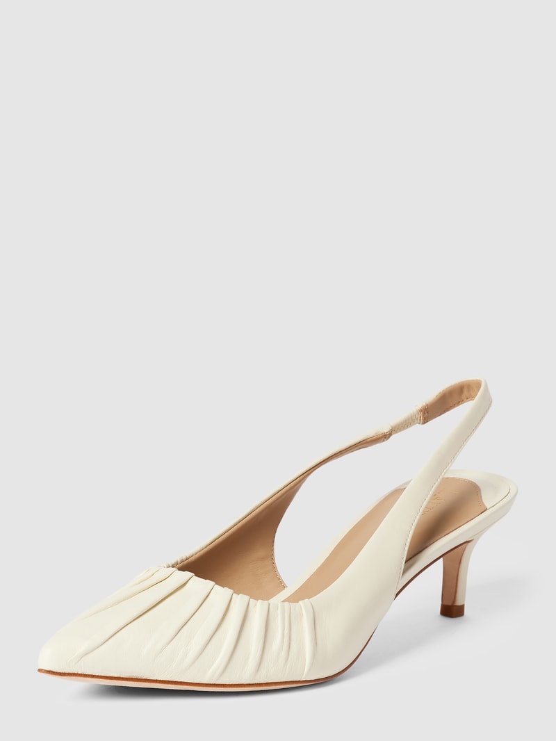 Pumps aus Leder mit spitzer Form Modell 'LOLAH' in offwhite