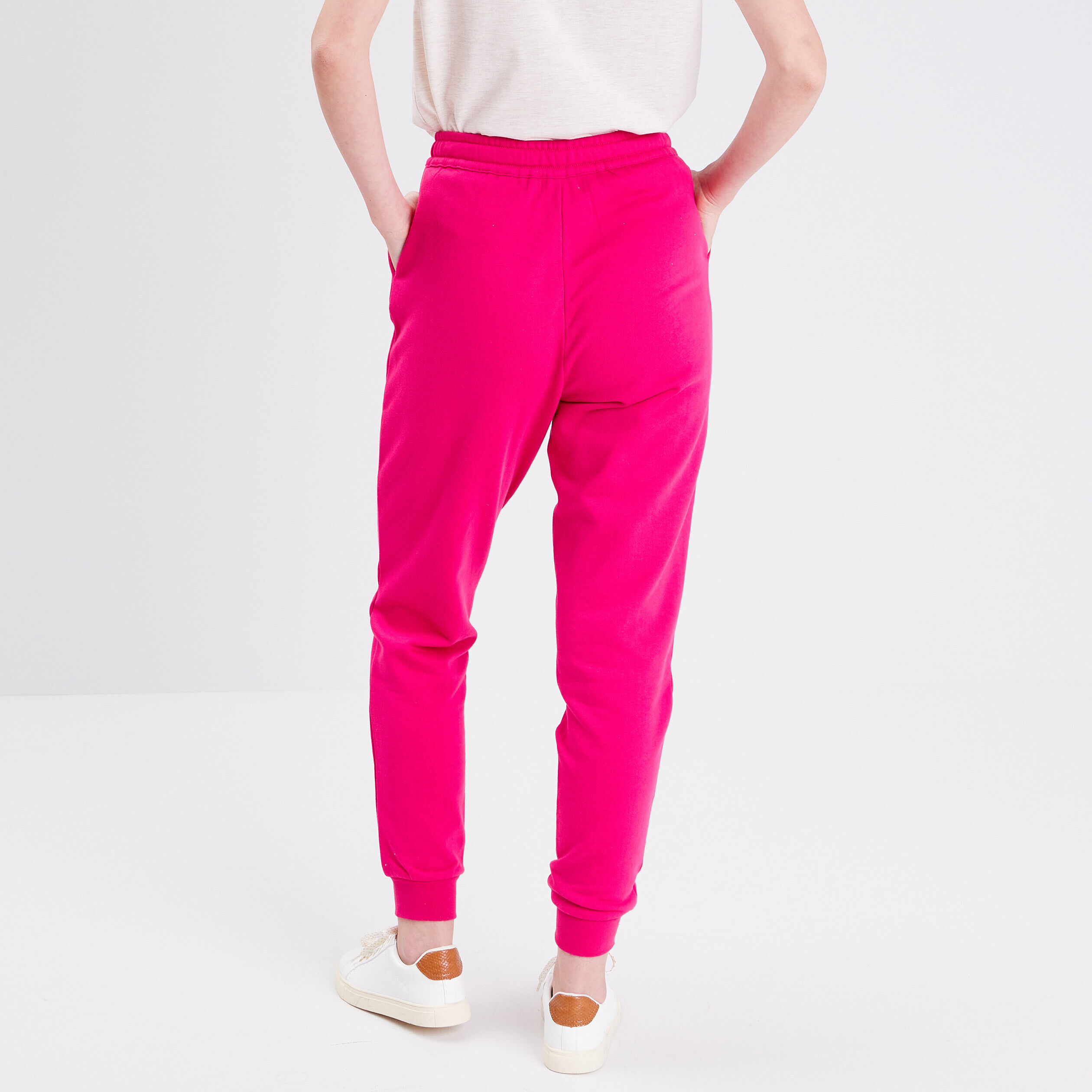 Pantalon jogging molletonné rose fushia femme | Cache Cache