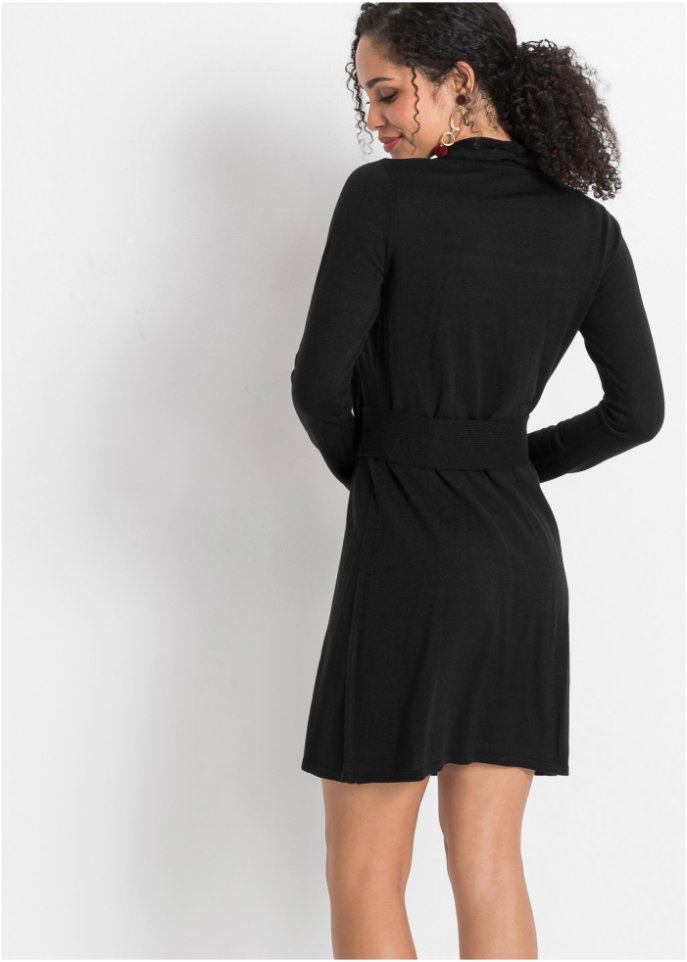 Strickkleid mit Gürtel