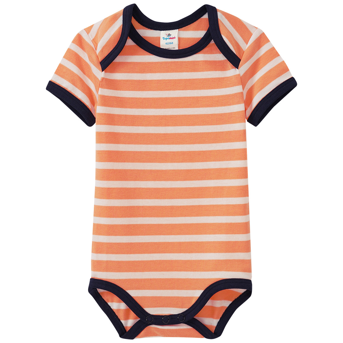 5 Baby Kurzarmbodys mit Bio-Baumwolle