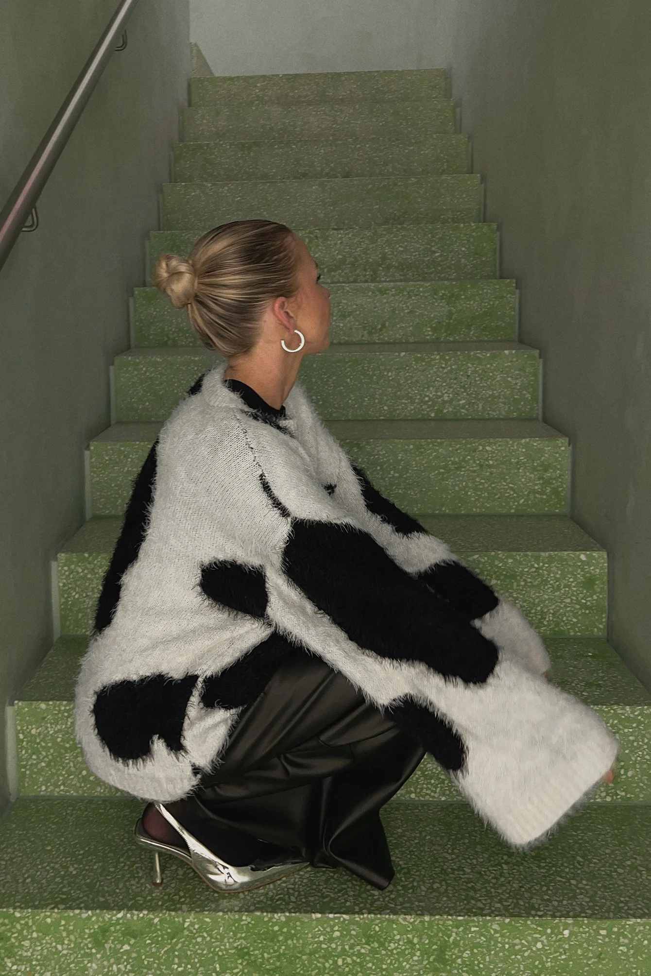 Oversize-Strickpullover mit Rundhalsausschnitt