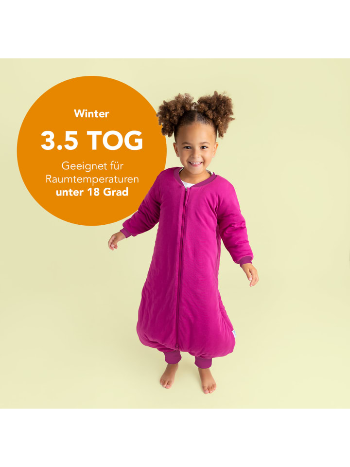 Schlummersack Schlafsack mit Füßen, 3.5 TOG in Lila günstig kaufen