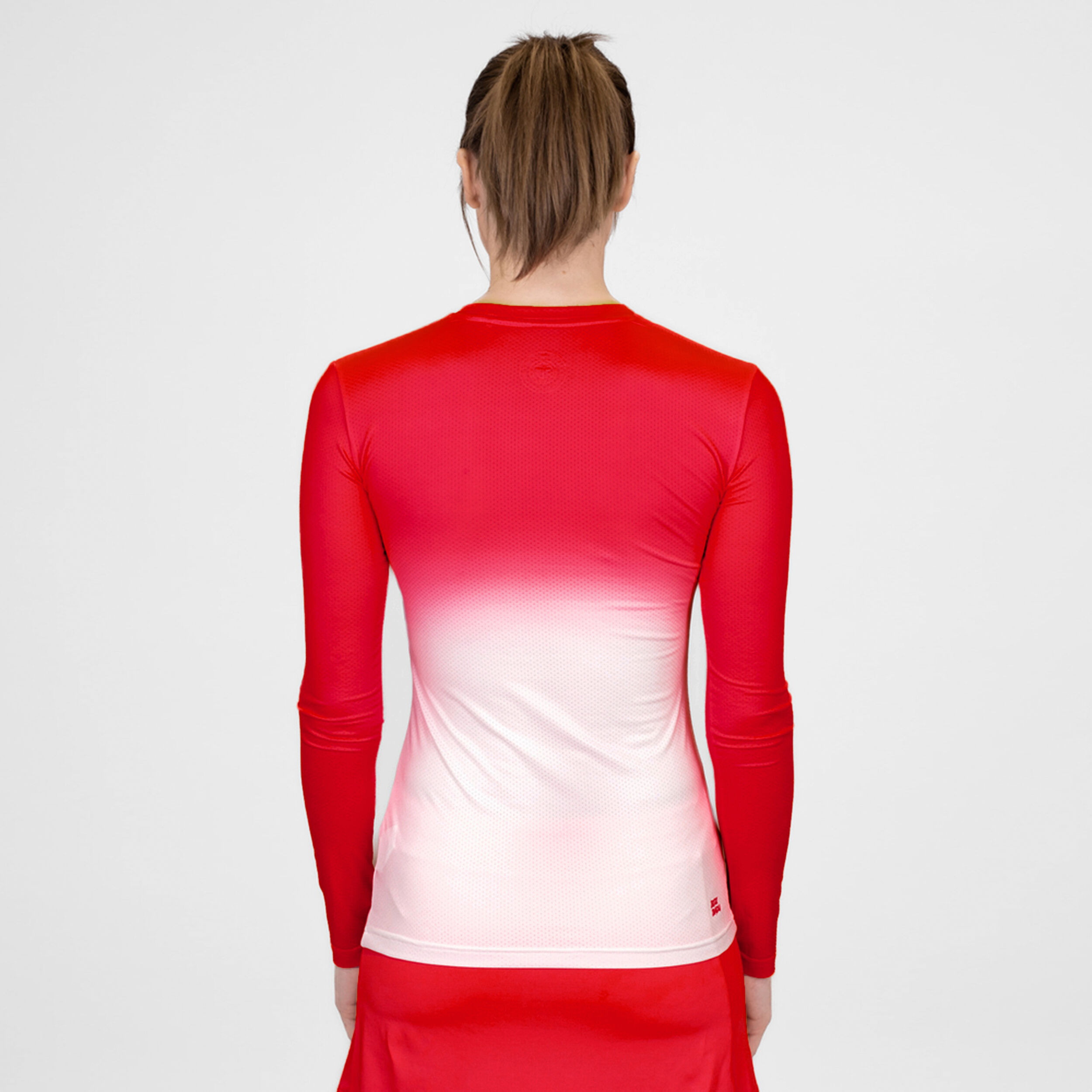 Crew Gradiant Longsleeve Damen - Rot, Weiß