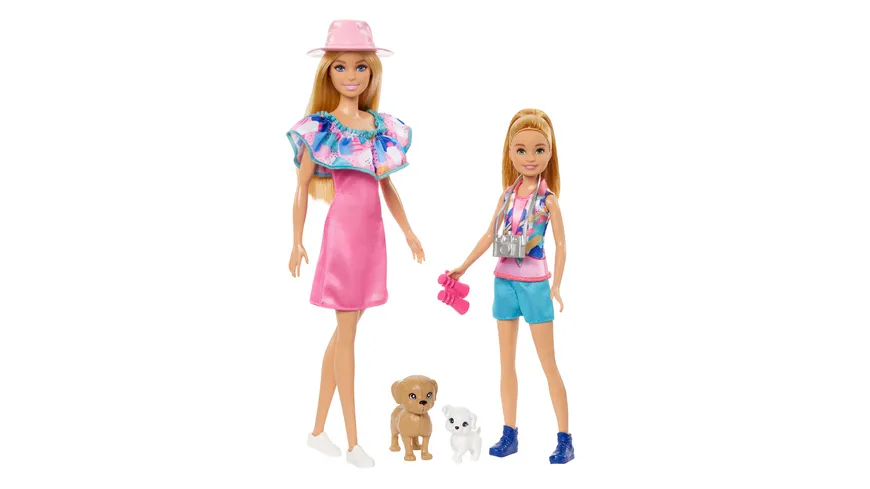 Barbie und Stacie Schwestern Puppenset mit 2 Hunden und Zubehör