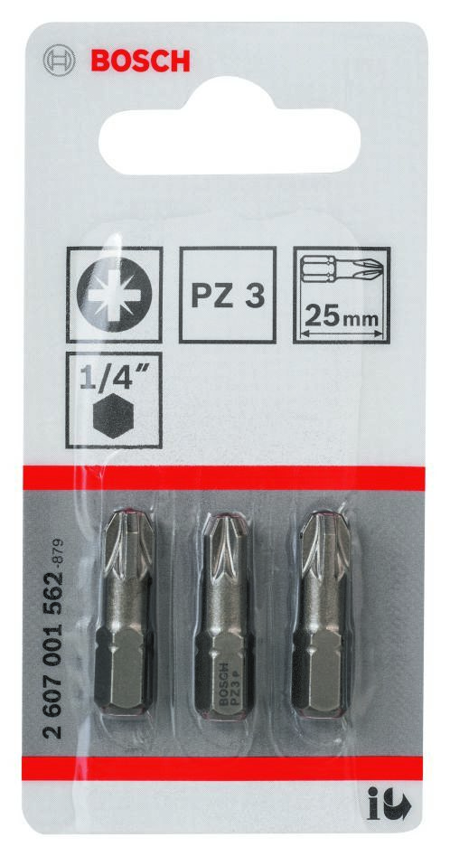 Bosch Blue Accessories 2607001562 Ekstra hårdt bit PZ 3, 25 mm
