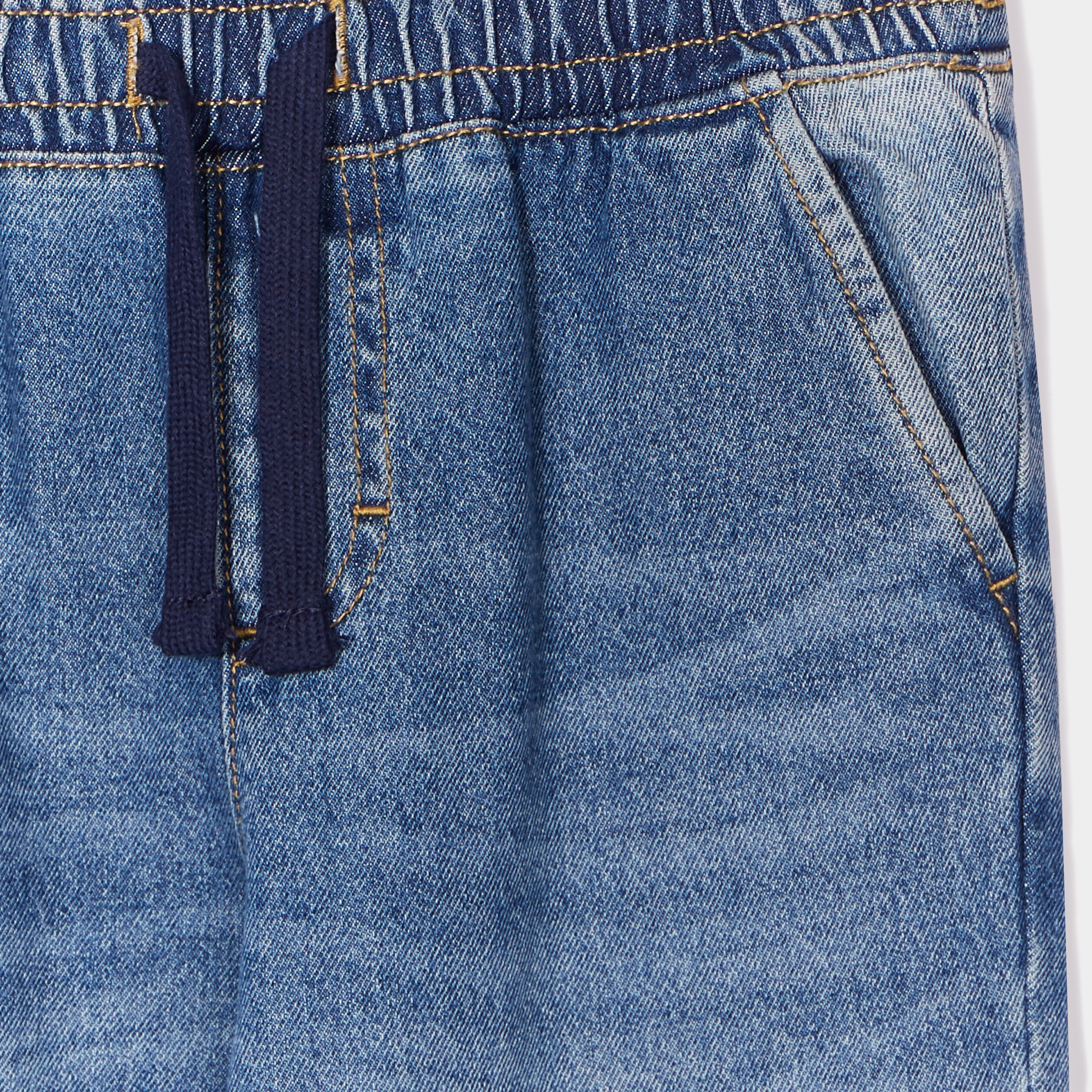 Jeans jogger regular taille élastiquée denim stone garçon | La Halle