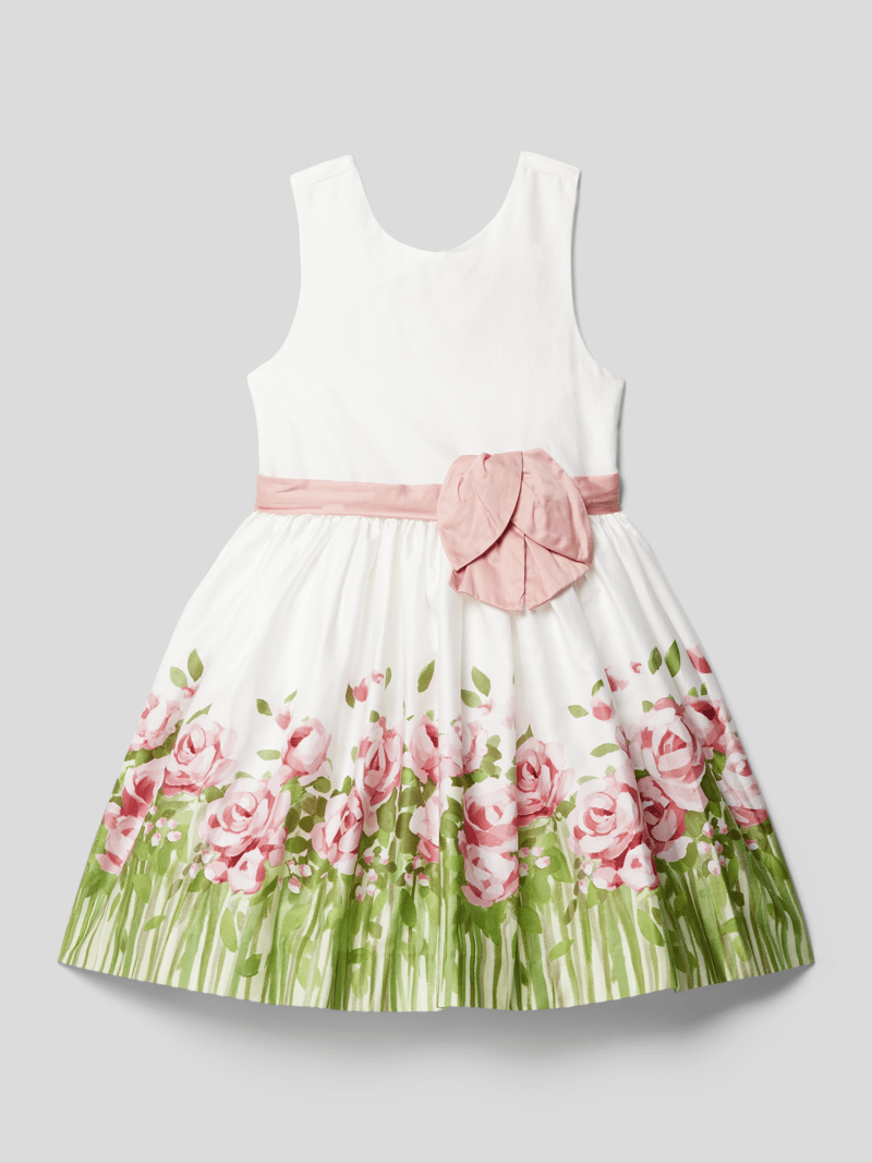 Kleid mit floralem Muster in rosé