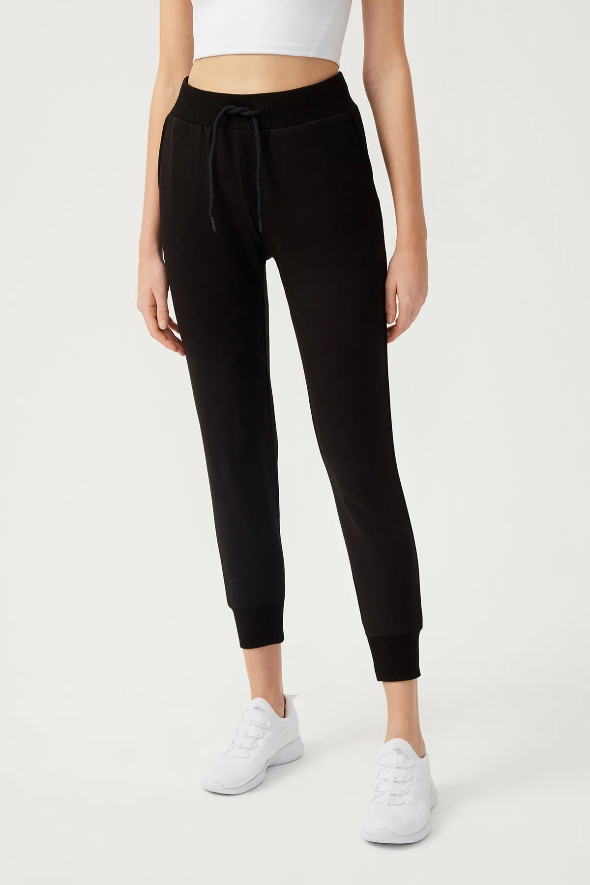 LOS OJOS  Schwarze Jogger-Jogginghose für Damen