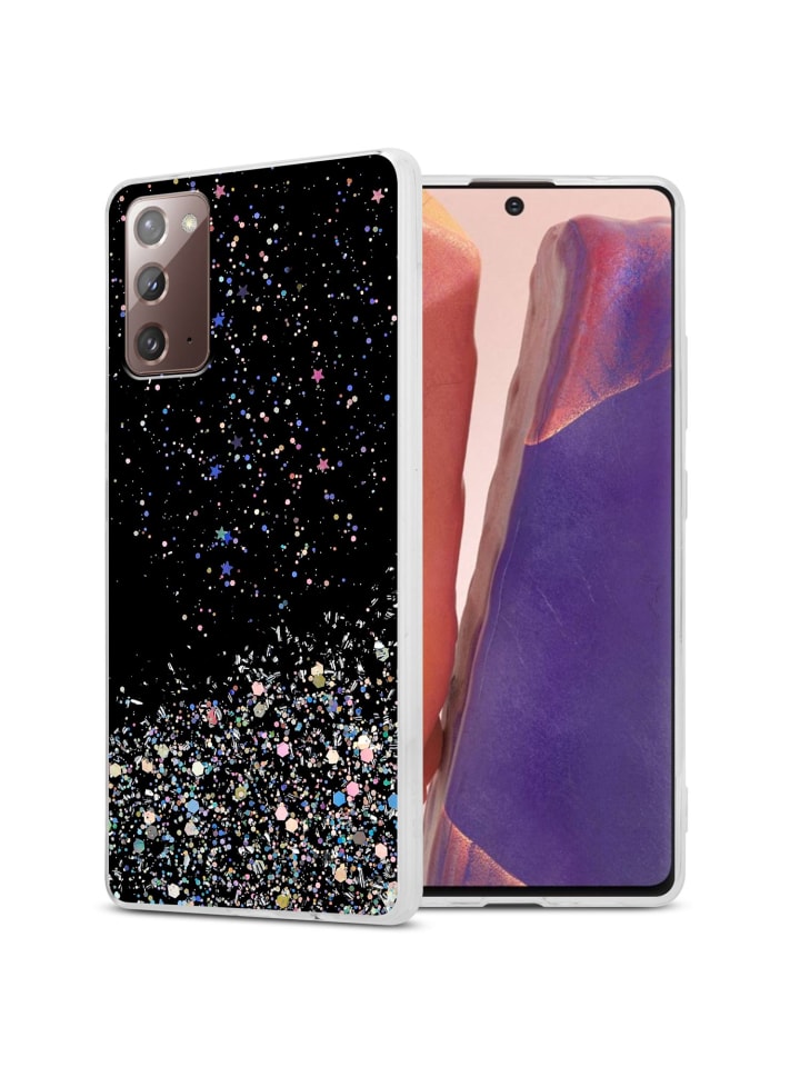 cadorabo Hülle für Samsung Galaxy NOTE 20 Glitter in Schwarz mit Glitter günstig kaufen onesize