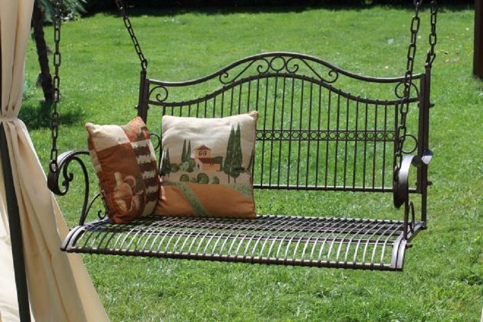 DanDiBo Hollywoodschaukel Hängebank Metall Garten 82505 Schaukel mit Ketten Gartenschaukel Baumschaukel Bank Hollywoodschaukel Schaukelbank