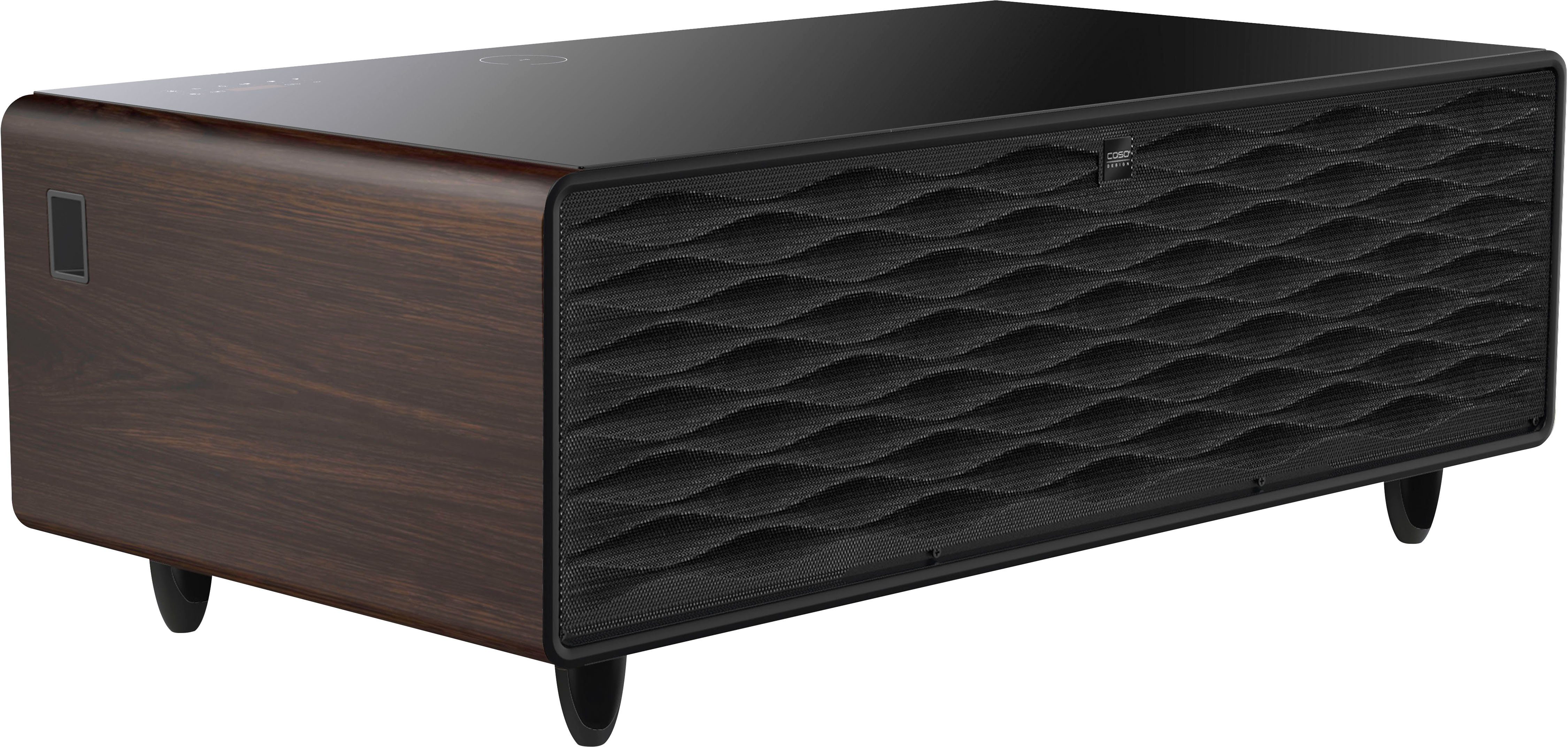 Caso Getränkekühlschrank 794, 46 cm hoch, 130,5 cm breit, Loungetisch mit Kühlfächern, Soundbar und Lademöglichkeiten