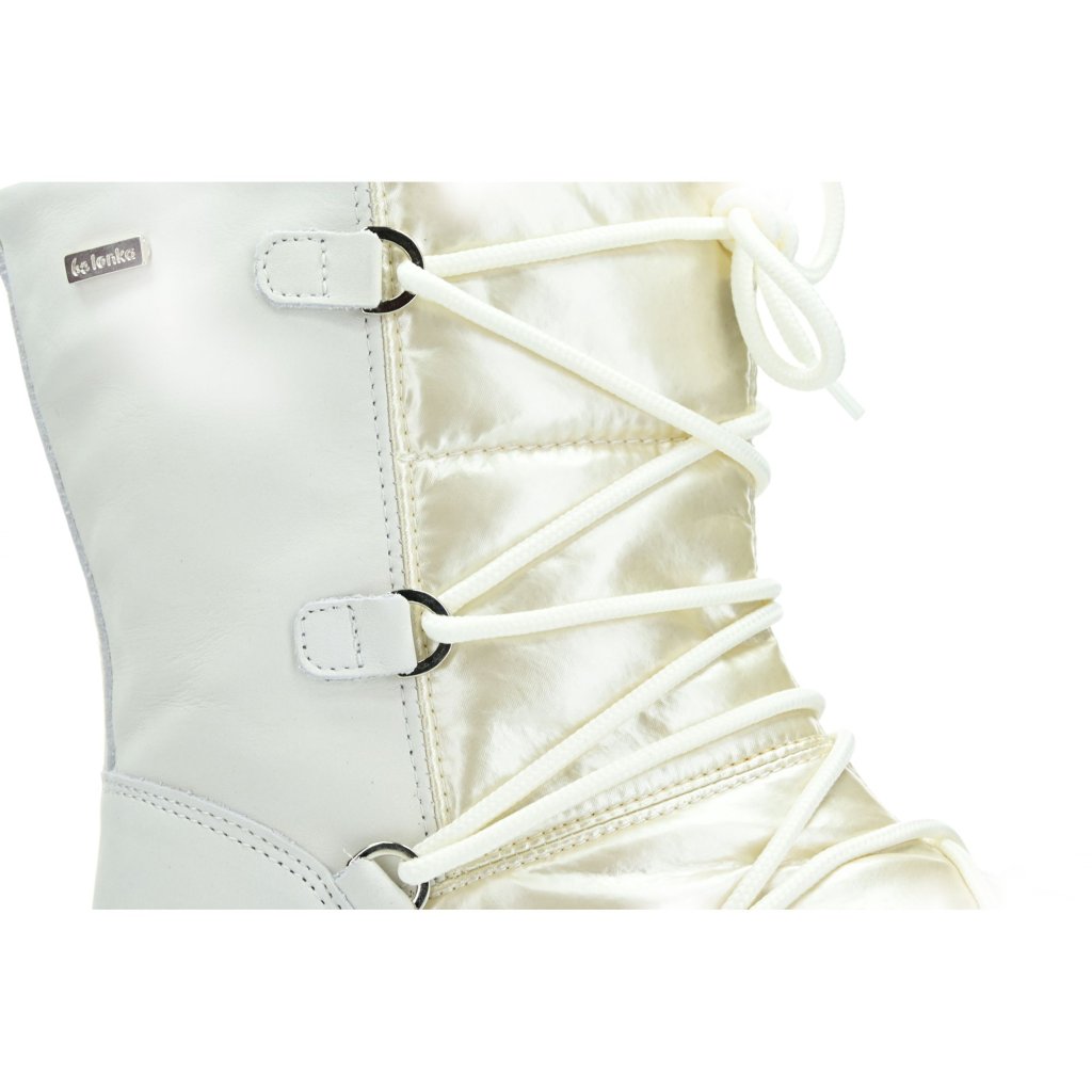 Be Lenka Snowfox Woman White weiße Barfuß-Schneestiefel