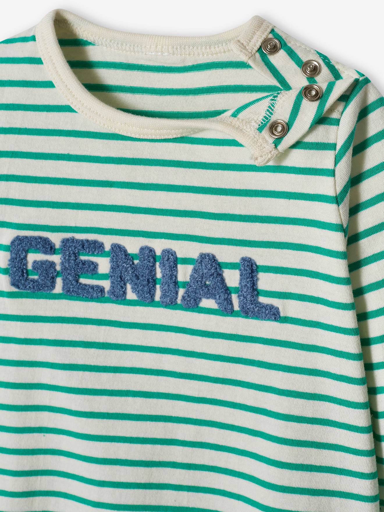 T-shirt bébé garçon message vert