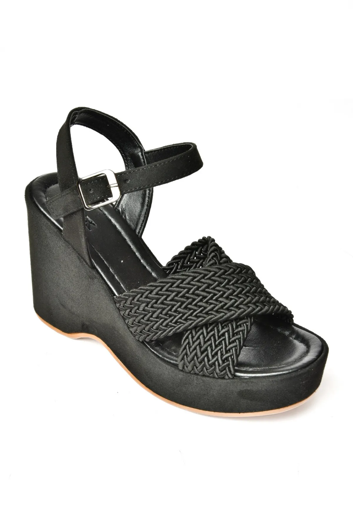 Fox Shoes  Damenschuhe aus schwarzem Wildleder mit Keilabsatz