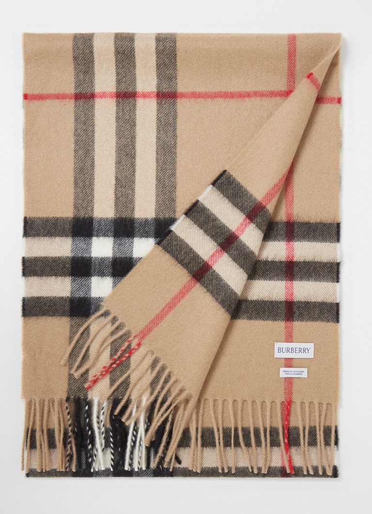Burberry kašmira šalle ar rūtainu rakstu 170 x 30 cm