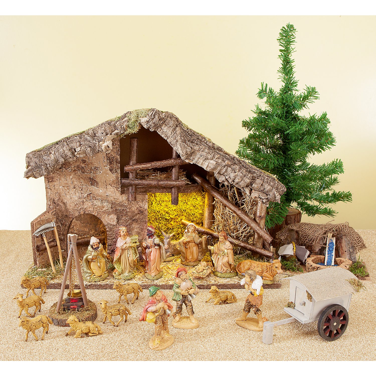 Krippe aus Holz, 50 x 20 x 33 cm