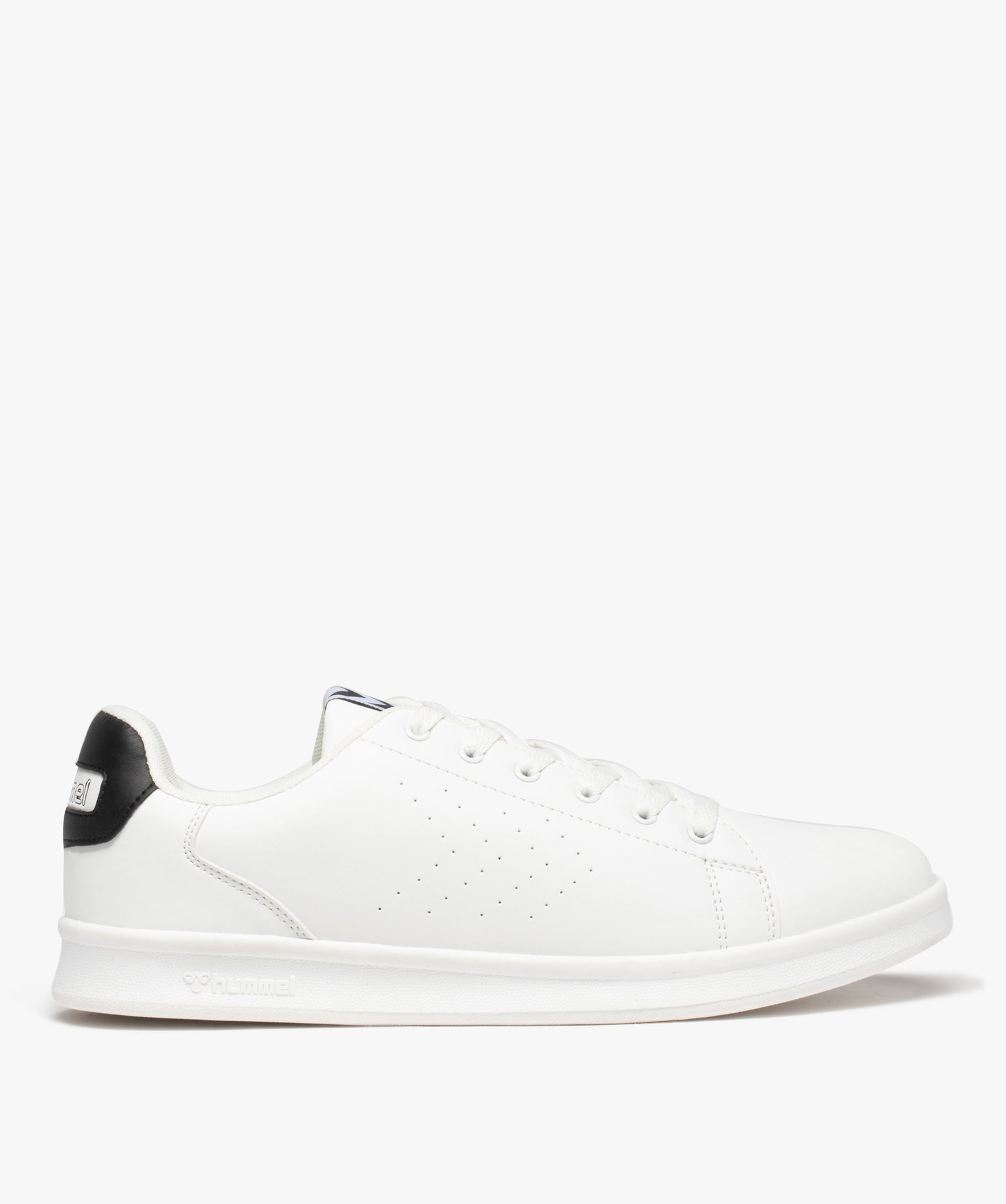 Baskets homme unies style rétro à lacets - Hummel Busan blanc | GEMO