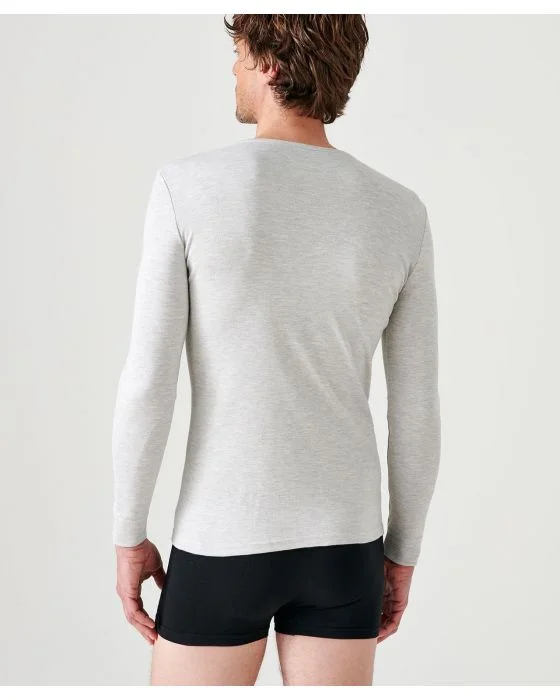 Tee-shirt col rond, maille interlock Thermolactyl