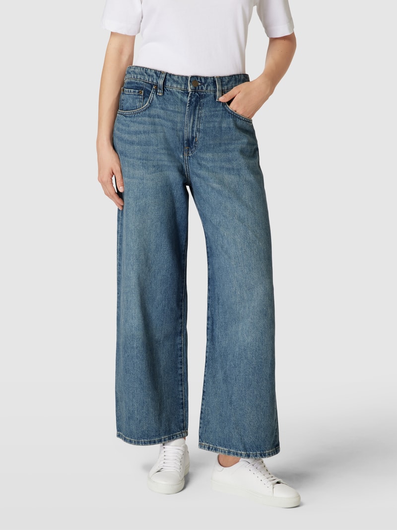 Jeans-Culotte aus reiner Baumwolle in jeans