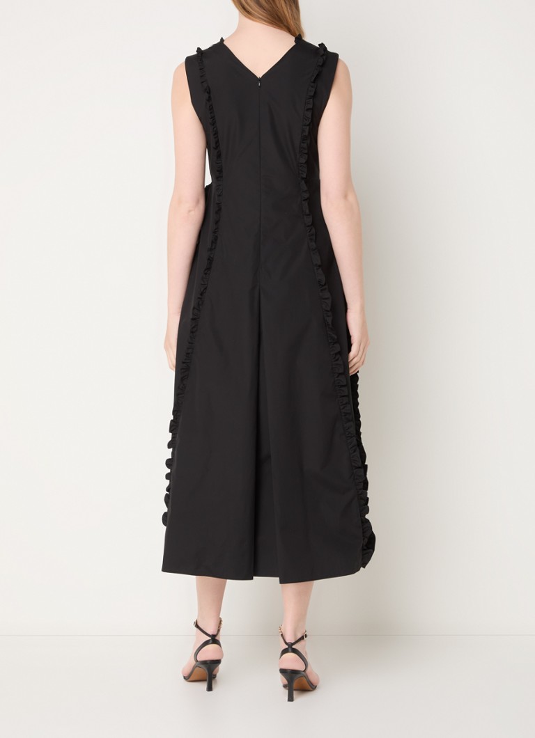 Φόρεμα μίντι MaxMara Milena με V λαιμόκοψη και πλαϊνές τσέπες