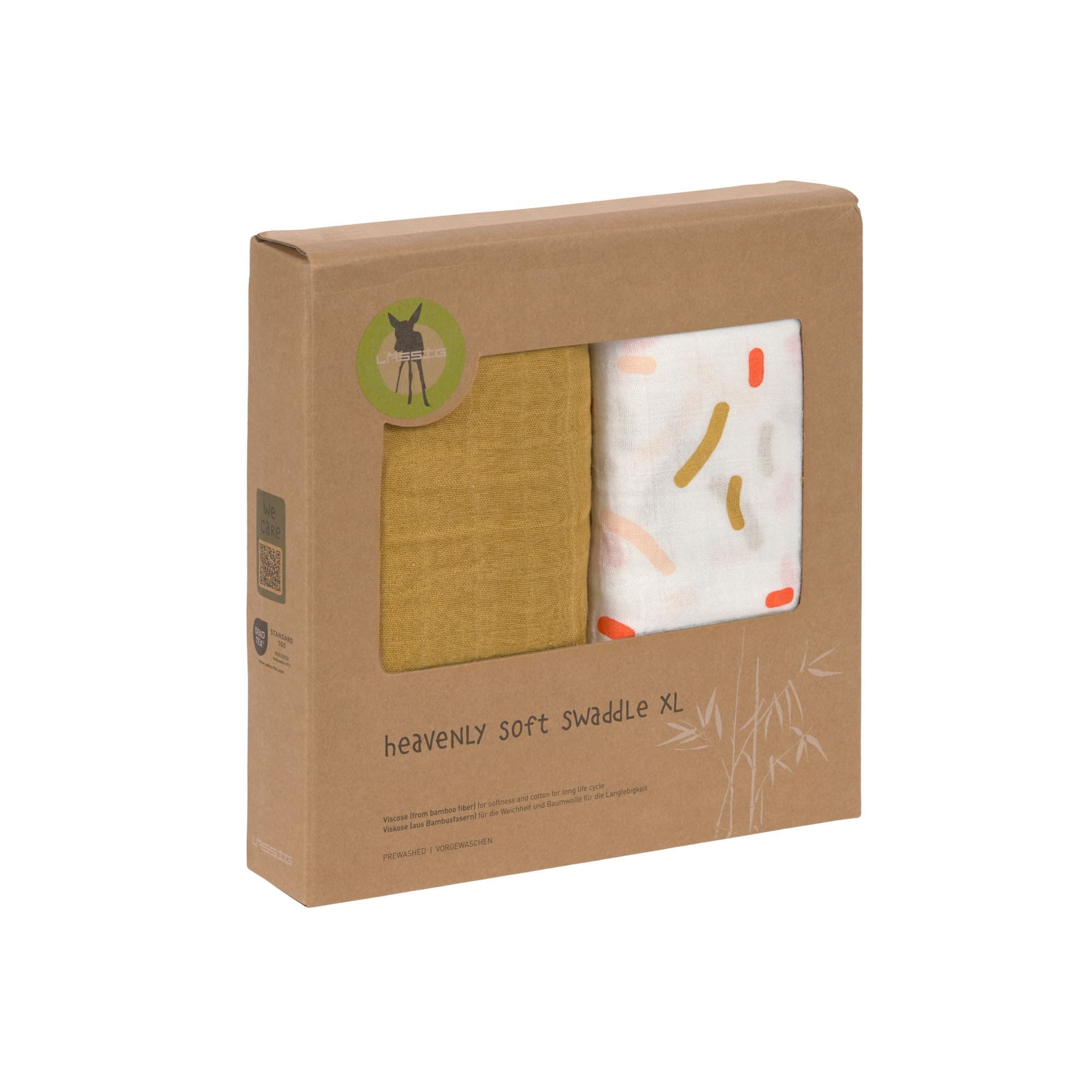 Mulltücher 2er Set 120 x 120 cm - Little Mateys, Spicy Orange