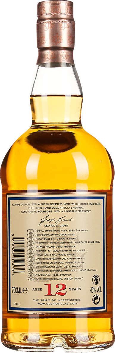 Glenfarclas Scotch Whisky Single Malt 12 YO 0,7 Liter in Tube