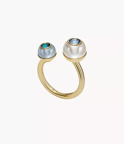 Fossil Toi-et-moi-Ring Bright Baubles Metall goldfarben