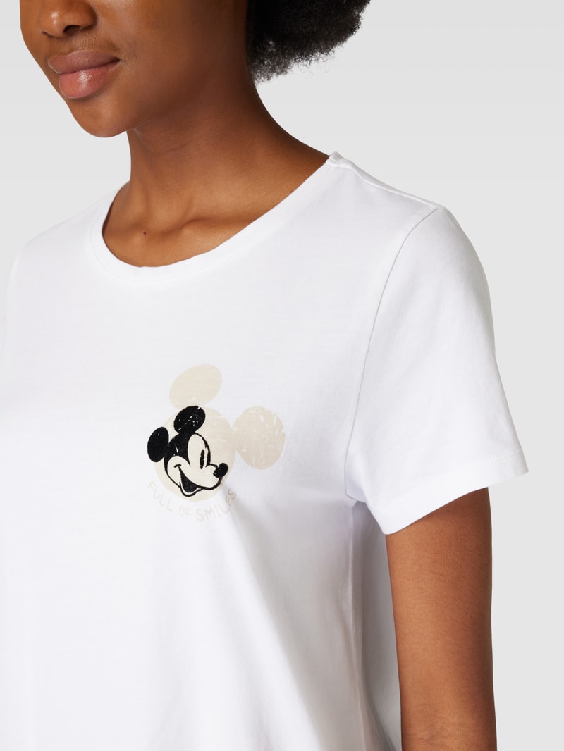 T-Shirt mit Motiv-Print Modell 'Mickey Mouse shirt' in weiß