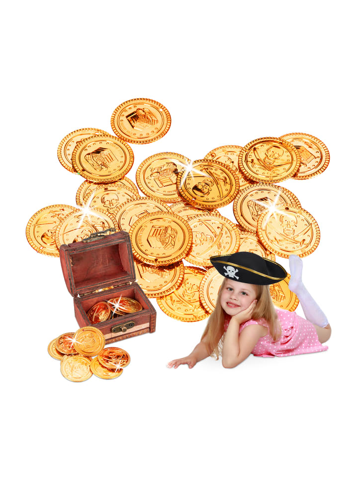 relaxdays 576x Goldtaler in Gold günstig kaufen onesize