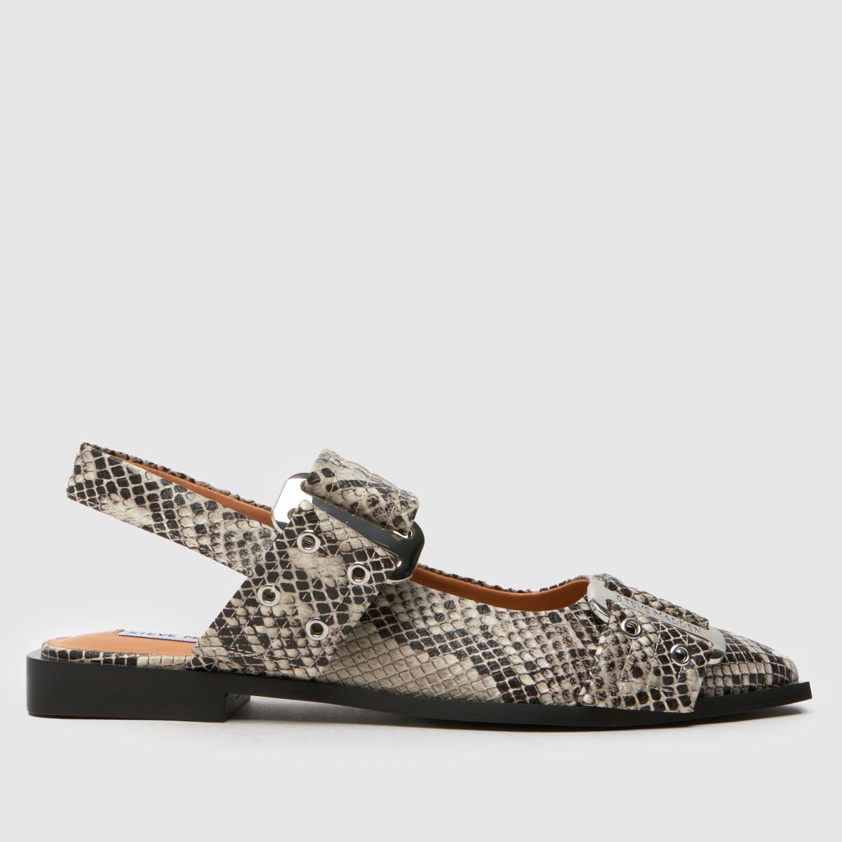 Steve Madden – Grand Ave – Mönstrade platta skor med spänne