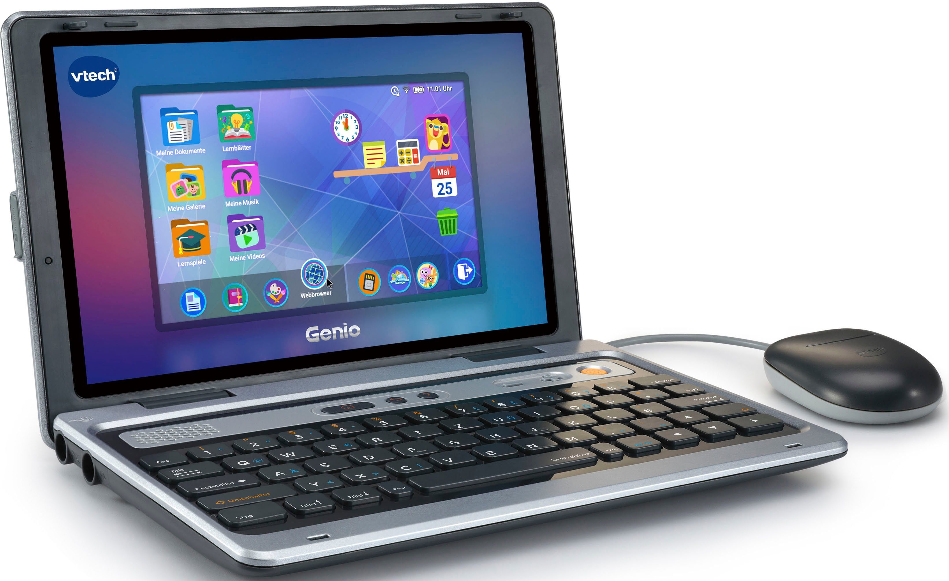 Vtech® Kindercomputer School & Go, Genio Lernlaptop XL silber