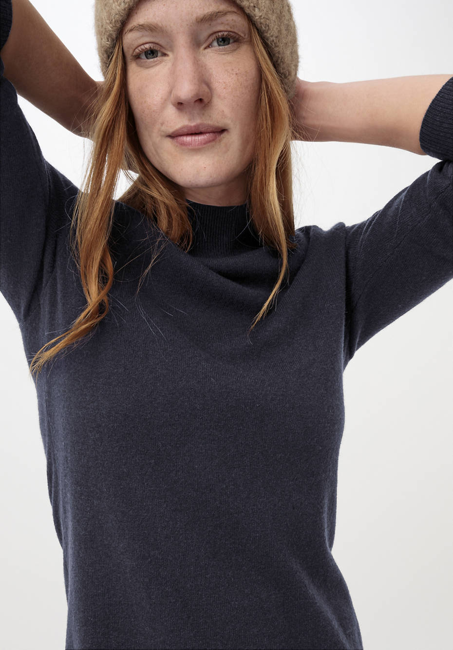 Strickkleid aus Bio-Merinowolle mit Kaschmir