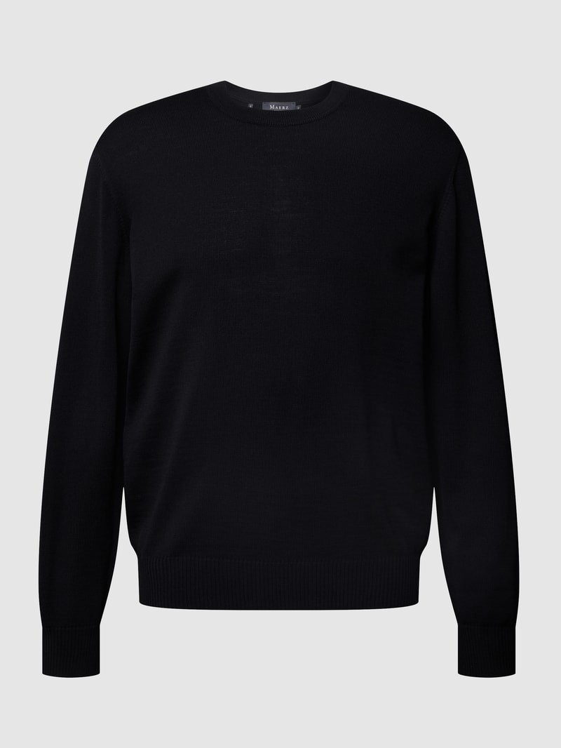 Pullover aus Schurwolle in schwarz