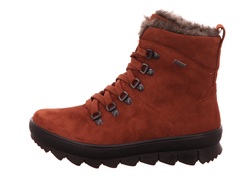 SUPERFIT Schnür-Stiefeletten braun Stiefelette Leder - NOVARA