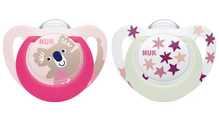 NUK Schnuller Star Day & Night Silikon 6-18 Monate