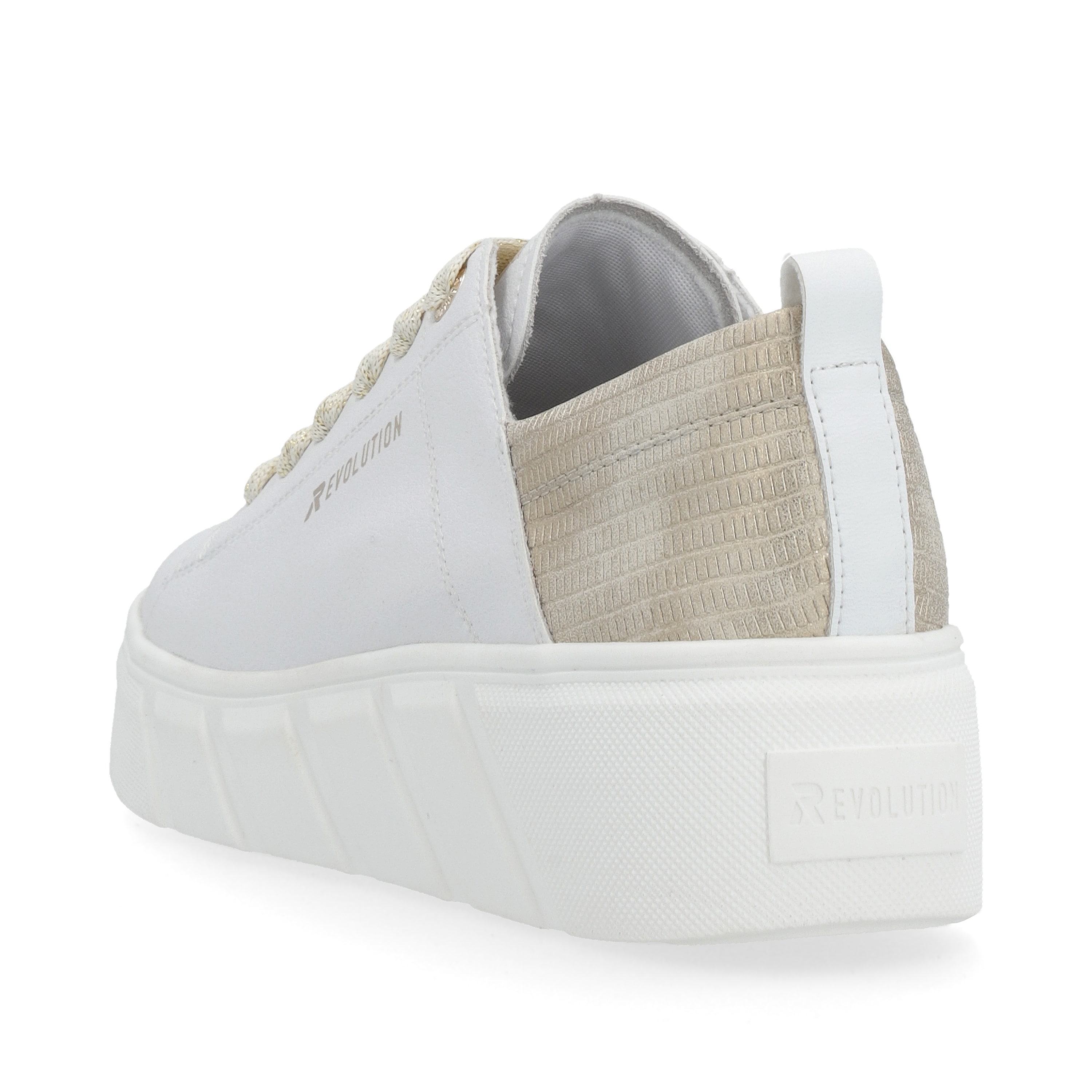 Rieker Damen Sneaker Low diamond-white champagne