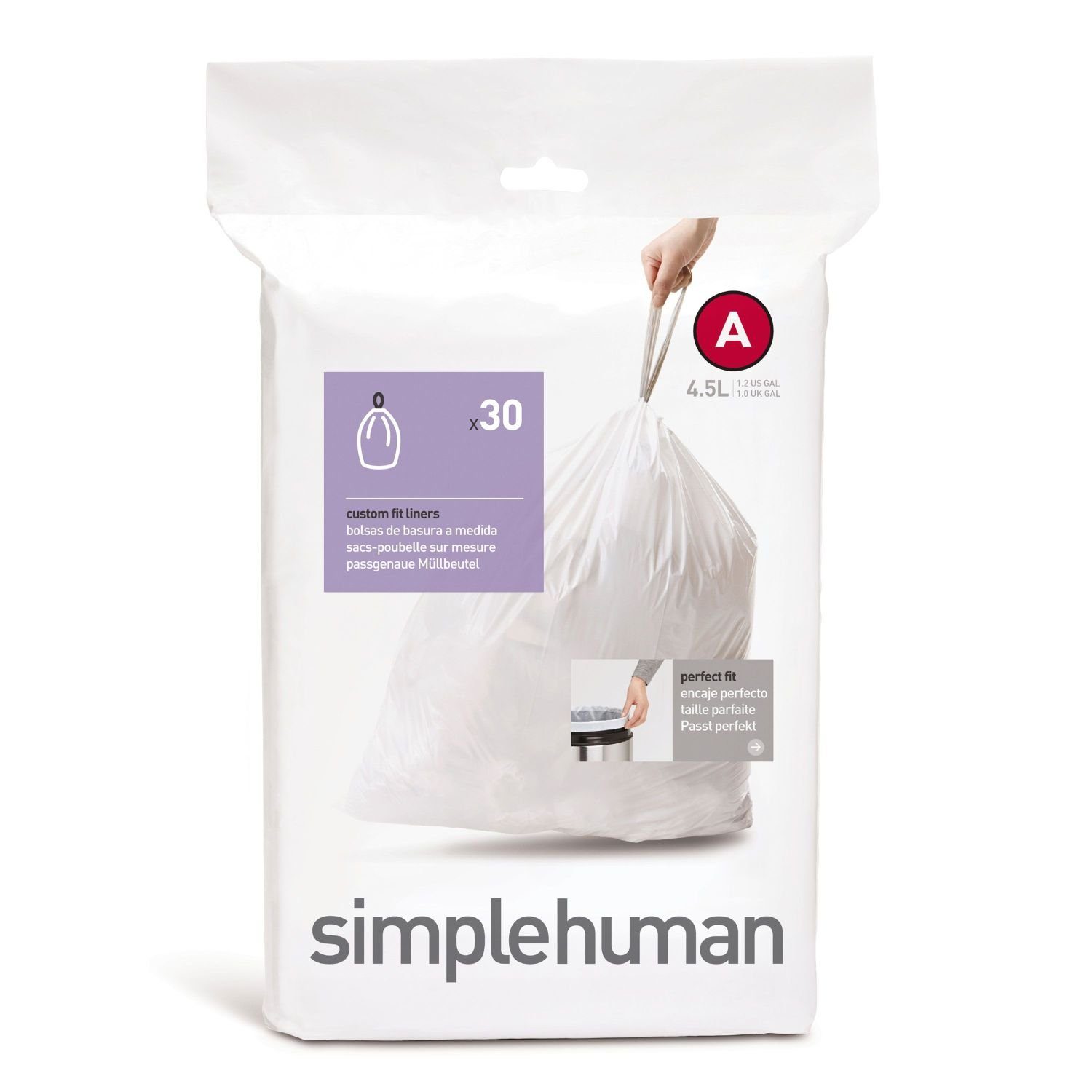 simplehuman Müllbeutel Passgenaue Müllbeutel Code A 30 Stück