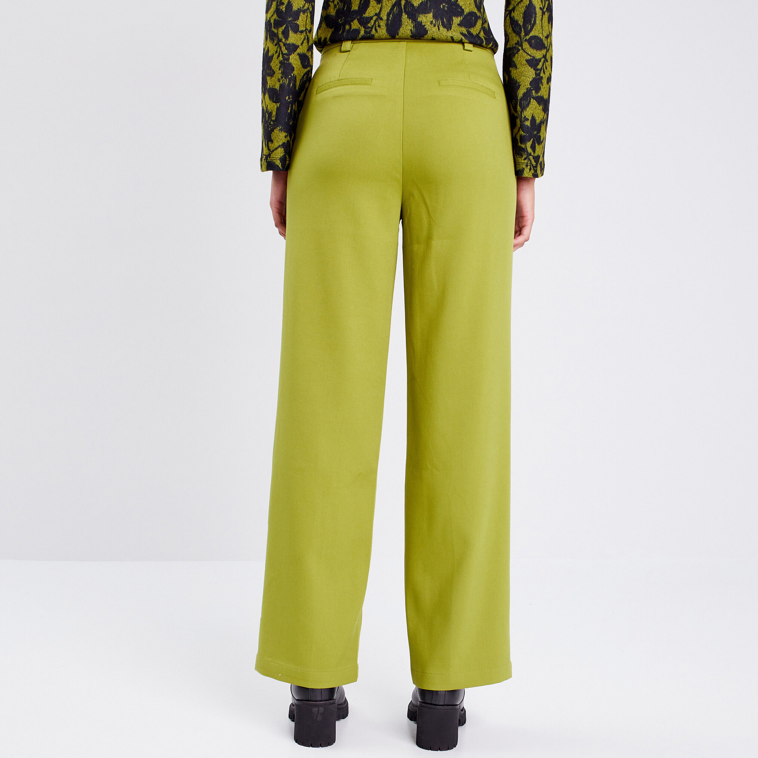 Pantalon city bootcut vert anis femme | Cache Cache