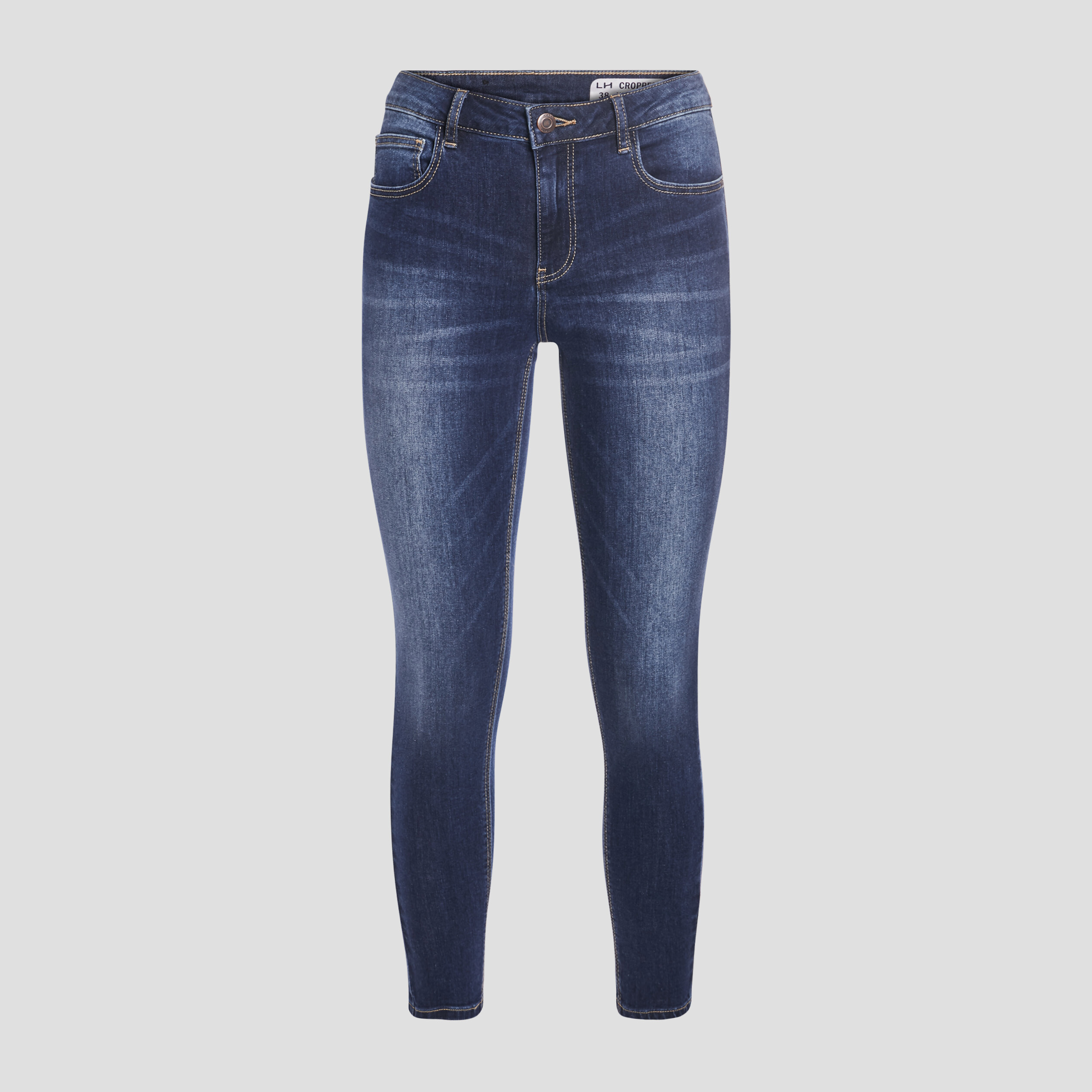 Jeans skinny 7 8ème taille standard denim brut femme | La Halle